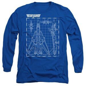 Top Gun Unisex Adult Schematic T-Shirt / Royal Blue
